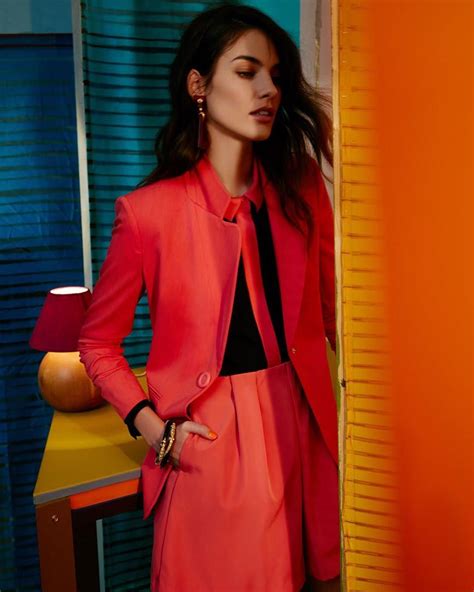 Bold Hued Emporio Armani Suit Jacket And Shorts