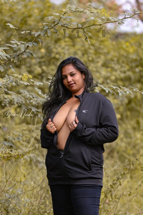 Devi Naidu Displaying Her Big Boobies And Posing Almost Topless In A