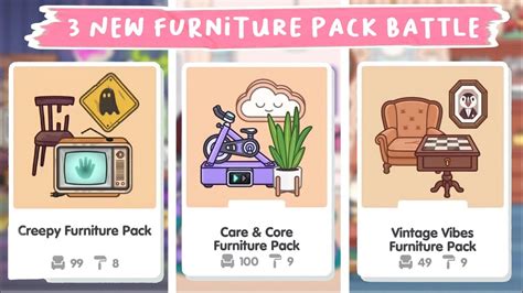 New 3 Furniture Pack Battle Out Now😱🌍 Toca Boca Update Youtube