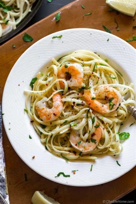 Garlic Shrimp Scampi Linguine Recipe ChefDeHome