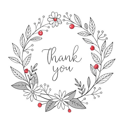 Premium Vector Thank You Card With Floral Watercolor Stylish Illustration