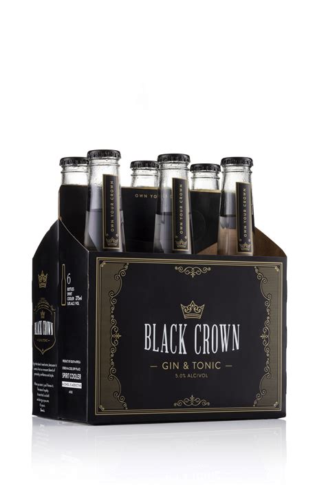 Black Crown Gin and Tonic RTD - Bravo Design | RTD Packaging Design