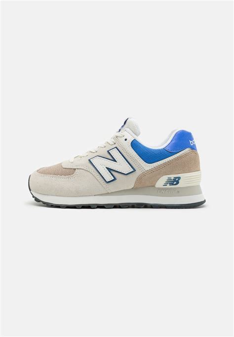 New Balance 574 Unisex Baskets Basses White Blue Blanc Zalando Fr