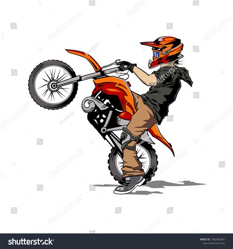 Cartoon Dirt Bike Drawings: Over 163 Royalty-Free Licensable Stock ...