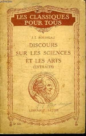 Discours Sur Les Sciences Et Les Arts De Rousseau Sign Abebooks