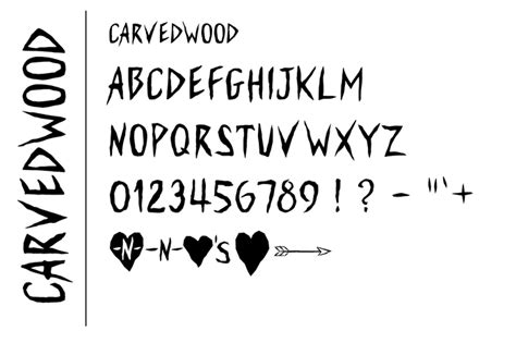 CARVED WOOD Font by Keith Oliver by keith c. oliver at Coroflot.com