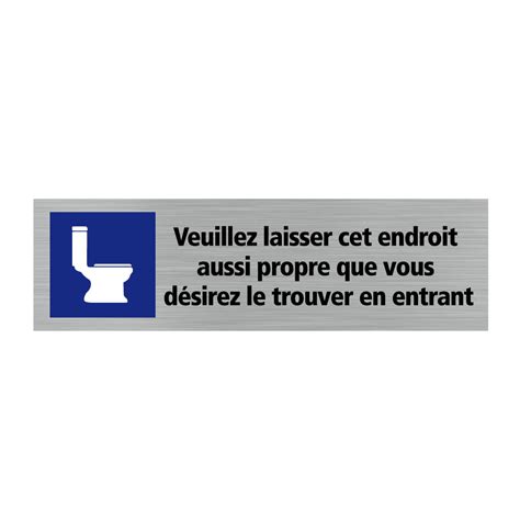 Pictogramme LAISSER TOILETTES PROPRES Q0130 Signalisation Porte