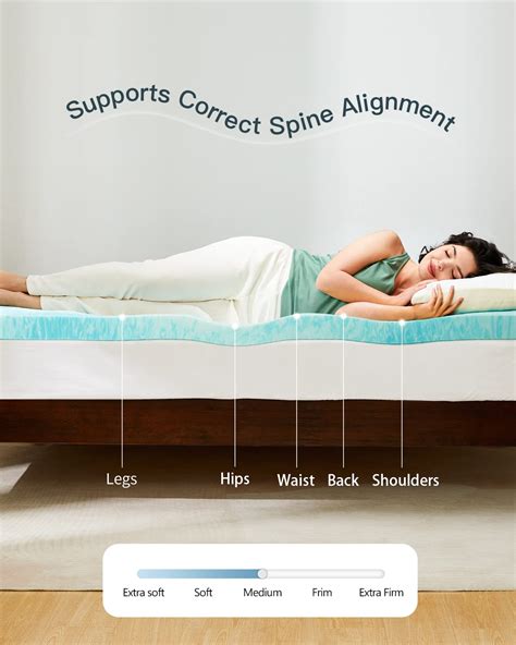 Snapklik 3 Inch Full Memory Foam Mattress Topper Cooling Gel