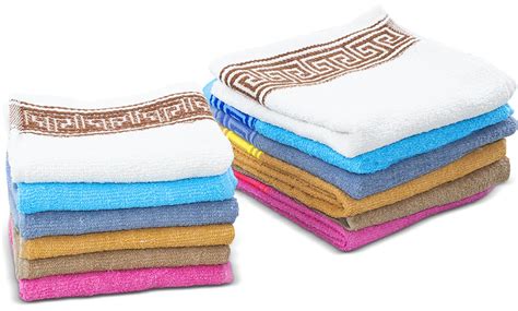 Lot De 12 Serviettes De Bain Groupon Shopping