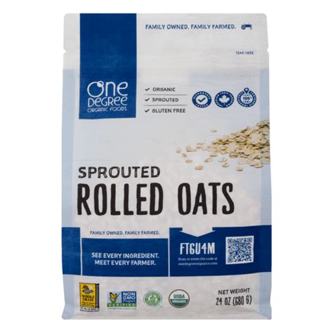 One Degree Organics Sprouted Rolled Oats Oz Instacart