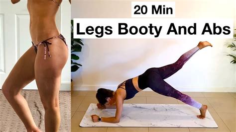 Min Legs Booty And Abs Workout No Equipment Youtube