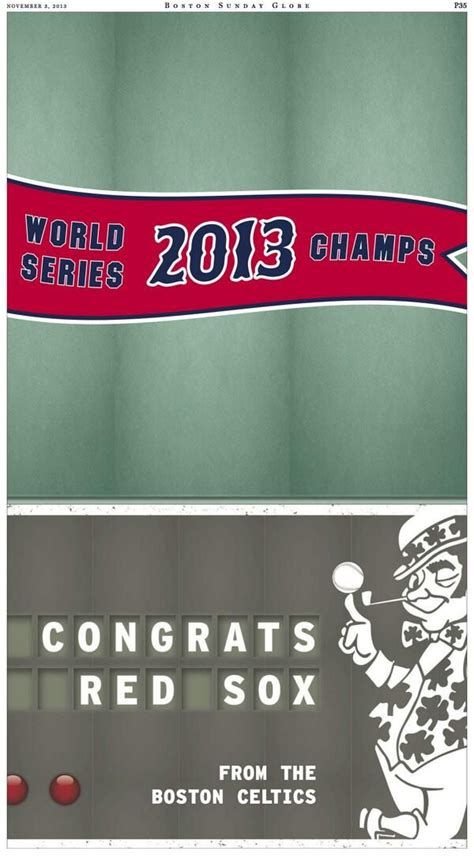 The Boston Red Sox 2013 World Series Champs Banners