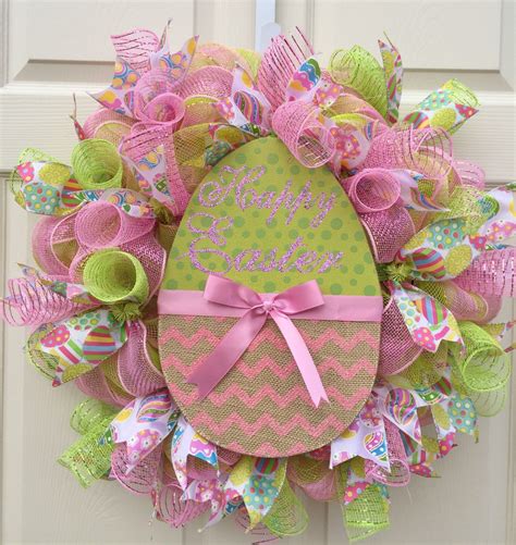 Easter Wreath Easter Egg Wreath Spring Wreath Easter Deco Etsy