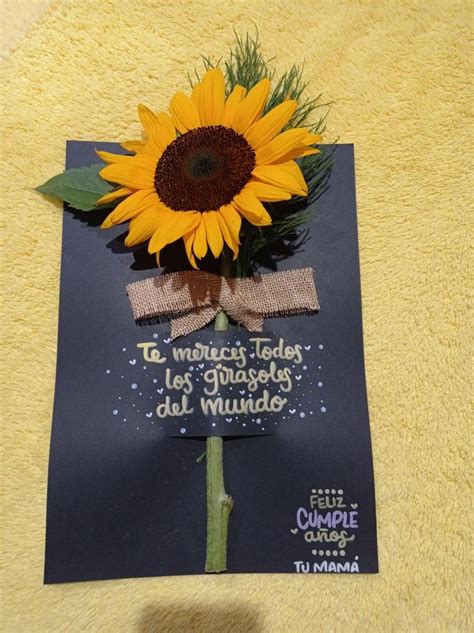 Girasoles de cumpleaños Manualidades Como hacer un girasol Regalos