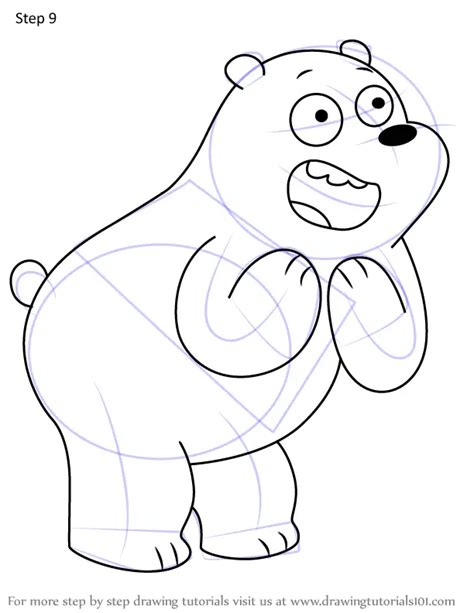 How To Draw Grizzly Bear From We Bare Bears We Bare Bears Step By Step