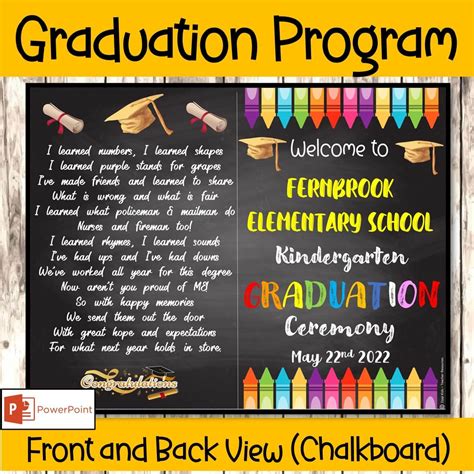 Editable Kindergarten Graduation Program Template