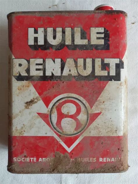 ANCIEN BIDON PUBLICITAIRE Huile RENAULT Lubrifiant Moteur MOTOR OIL