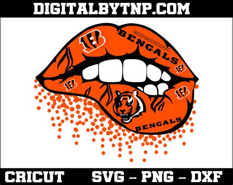 Cincinnati Bengals Lips Svg Cut File For Cricut Silhouette Cameo