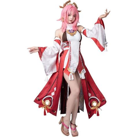 Genshin Impact Guuji Yae Miko Cosplay Costume C A Cosplay