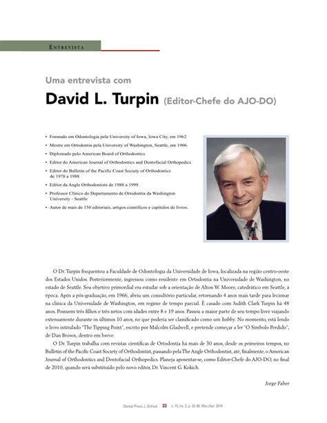 Pdf An Interview With David L Turpin Editor In Chief Of The Ajo Do