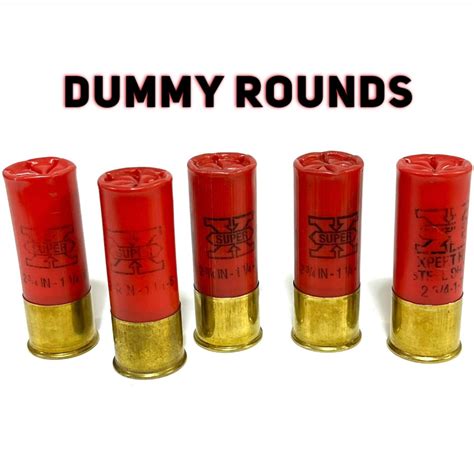 High Brass Dummy Rounds Red Winchester Shotgun Shells 12 Gauge Fake