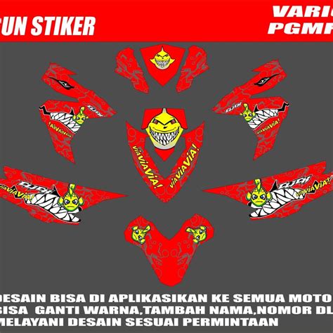 Jual Stiker Dekal Decal Sticker Full Body Vari 125150 Pgmf1 Hiu