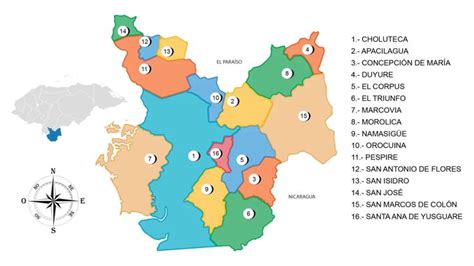 Mapa Del Departamento De Choluteca Redhonduras El Referente De