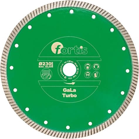 Disque diamant GaLa Turbo Ø 115 mm avec Segment 10 mm Alésage 222 mm