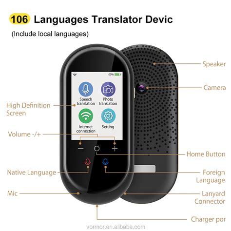 Instant Voice Language Translator Device Smart Two Way Wifi 2 4inch