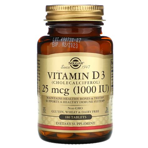 Solgar Vitamin D Mcg Iu Tablets Iherb