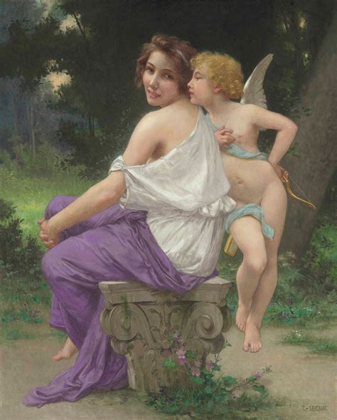 Guillaume SEIGNAC 1870 1924 Cupid And Psyche Catherine La Rose