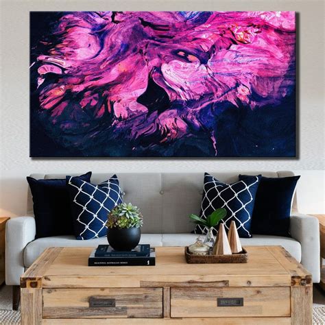 Wonderful Extra Large Framed Canvas Wall Art Abstract Pink Gold Waves Modern Art Styles