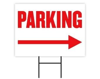 Parking Left Arrow BLACK Aluminum Composite Sign Etsy