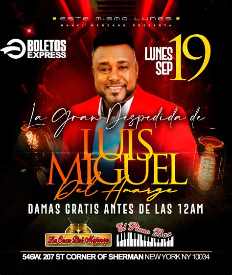 LUIS MIGUEL DEL AMARGUE Tickets BoletosExpress