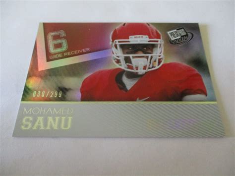 2012 Press Pass Foil Reflectors Rookie Mohamed Sanu Card 43 Serial 30