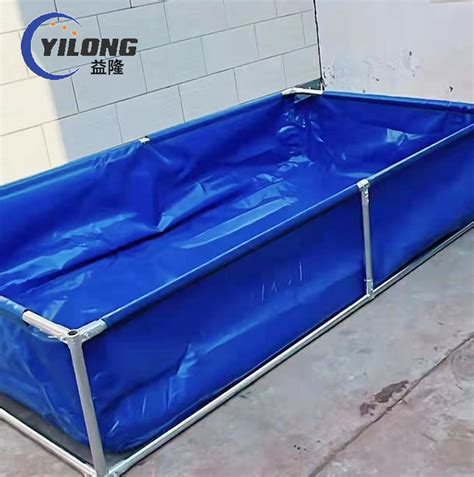 Farming Customized Metal Frame Pvc Reinforced Portable Rectangular Fish