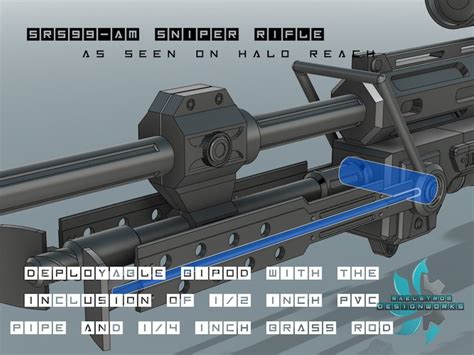 Halo Reach Sniper Rifle Srs Am Archivos Para Impresi N D Etsy M Xico