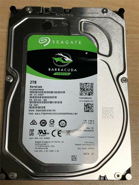 Seagate Barracuda 2tb Haed Disk 7200 Rpm 256MB Cache SATA 6 0GB Hard