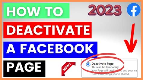 How To Deactivate A Facebook Page Temporarily New Method In