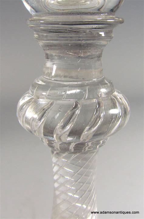 Adamson Antiques Rare Composite Stem Air Twist Cordial Glass