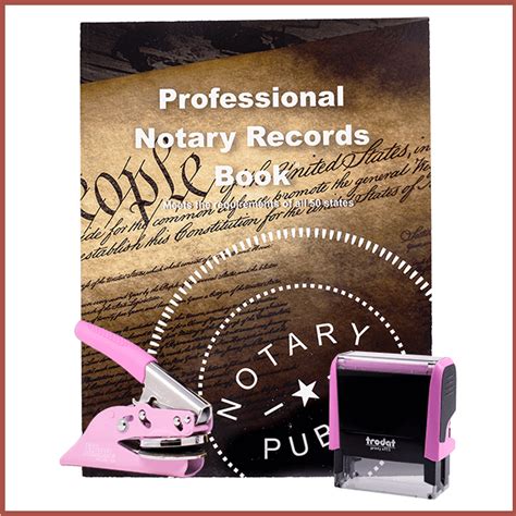 Kansas Notary Pink Value Kit W Journal Simply Stamps