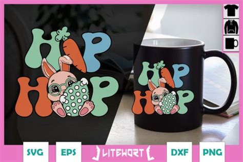 Easter Hip Hop Bunny Svg Graphic By Litewort Creative Fabrica