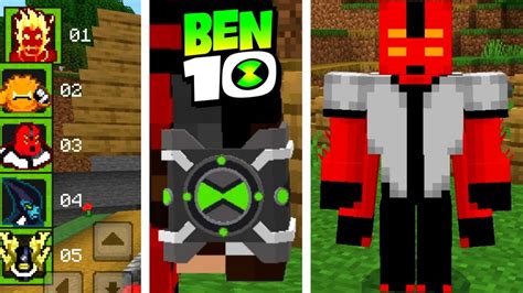 LANÇOU NOVA ADDON DE BEN 10 PARA MINECRAFT PE YouTube