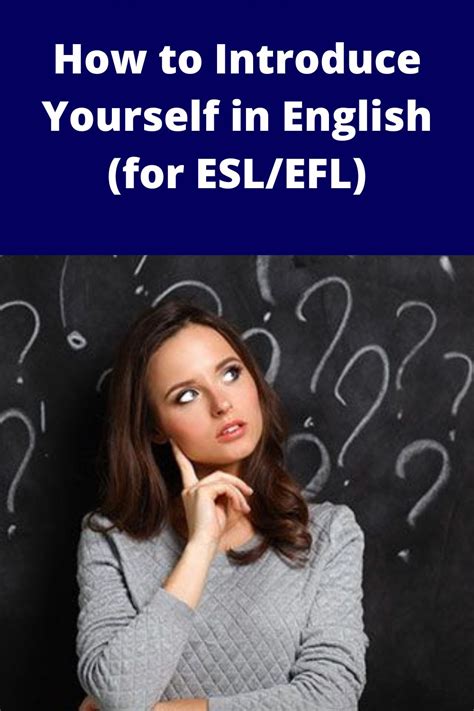 English Self Introduction Find Out How To Do It For Esl Efl