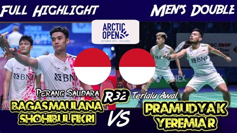 Full Highlight Bagas Fikri Vs Pramudya Yeremia Arctic Open 2023