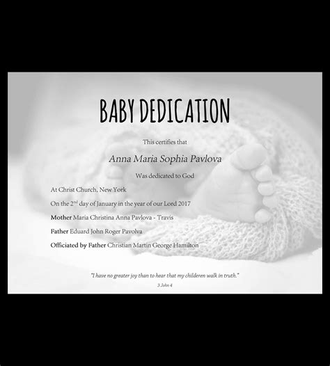 √ 20 Baby Christening Certificate Template ™ | Dannybarrantes Template