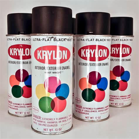 Ultra Flat Black Krylon Old School Spray Paint Egologics Etsy