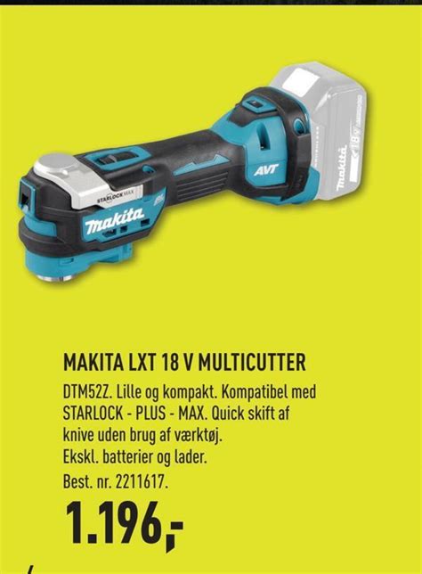 Makita Lxt 18 V Multicutter Tilbud Hos Johannes Fog