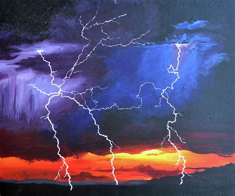 Lightning Storm Painting