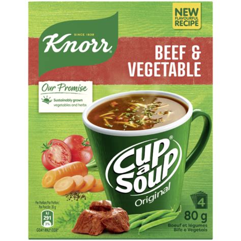 Knorr Cup A Soup Beef And Vegetable Instant Soup 4 X 20g Soups And Stocks